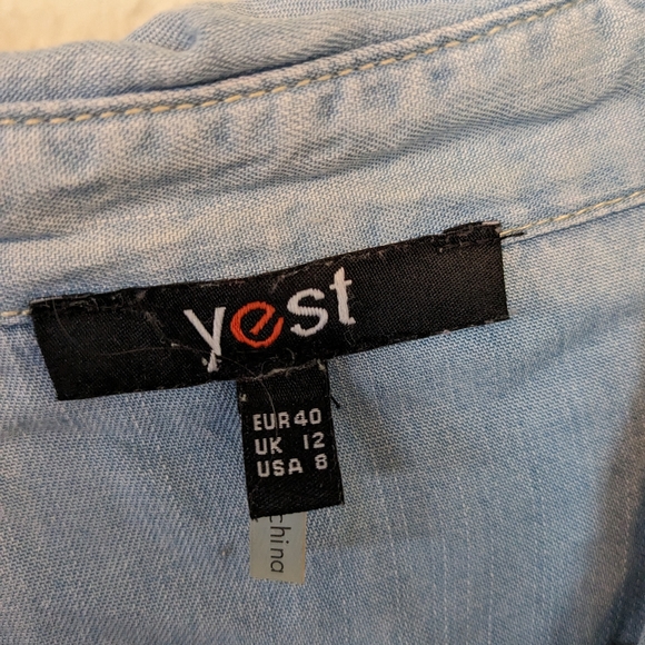 Yest denim long sleeve button-up dress size 8 - Picture 4 of 5